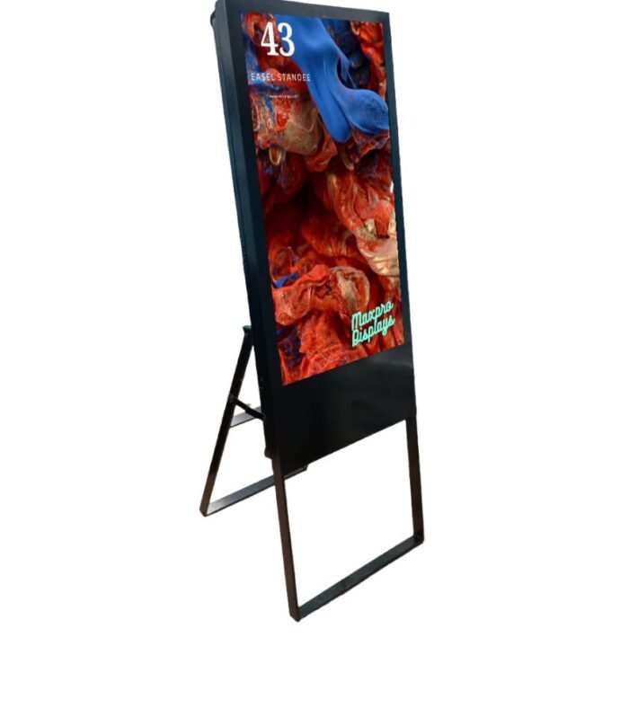 43 Inch Easel Digital Signage Standee Indoor Portable Display for Advertising / 43inch A Frame Digital standee